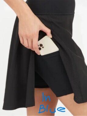 SPANX Black Women’s Active Skort with Built-In Bike Shorts